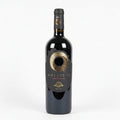 Wine bottle with a dark Bicento 53 label on a white background