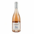 Wine bottle with a Domaine Fond Croze 5 Sens Rose label on a white background