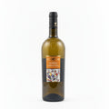 Wine bottle with a colorful Tenuta Ulisse Pecorino label on a white background
