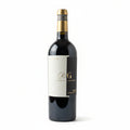 Red wine bottle  of Rolland Galaretta Rioja with a gold cap on a white background