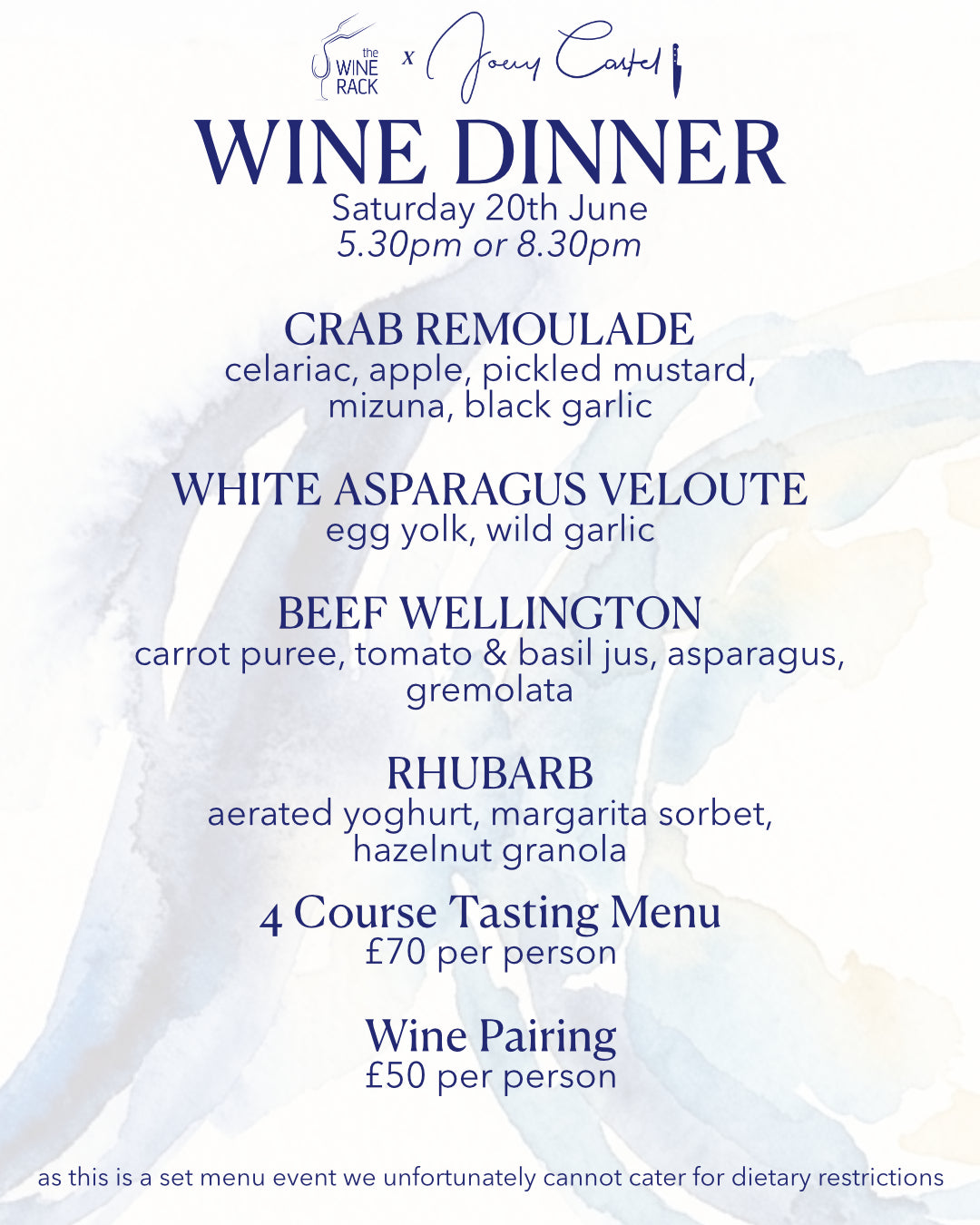 Wine Dinner with Joery Castel - 20th June 2026
