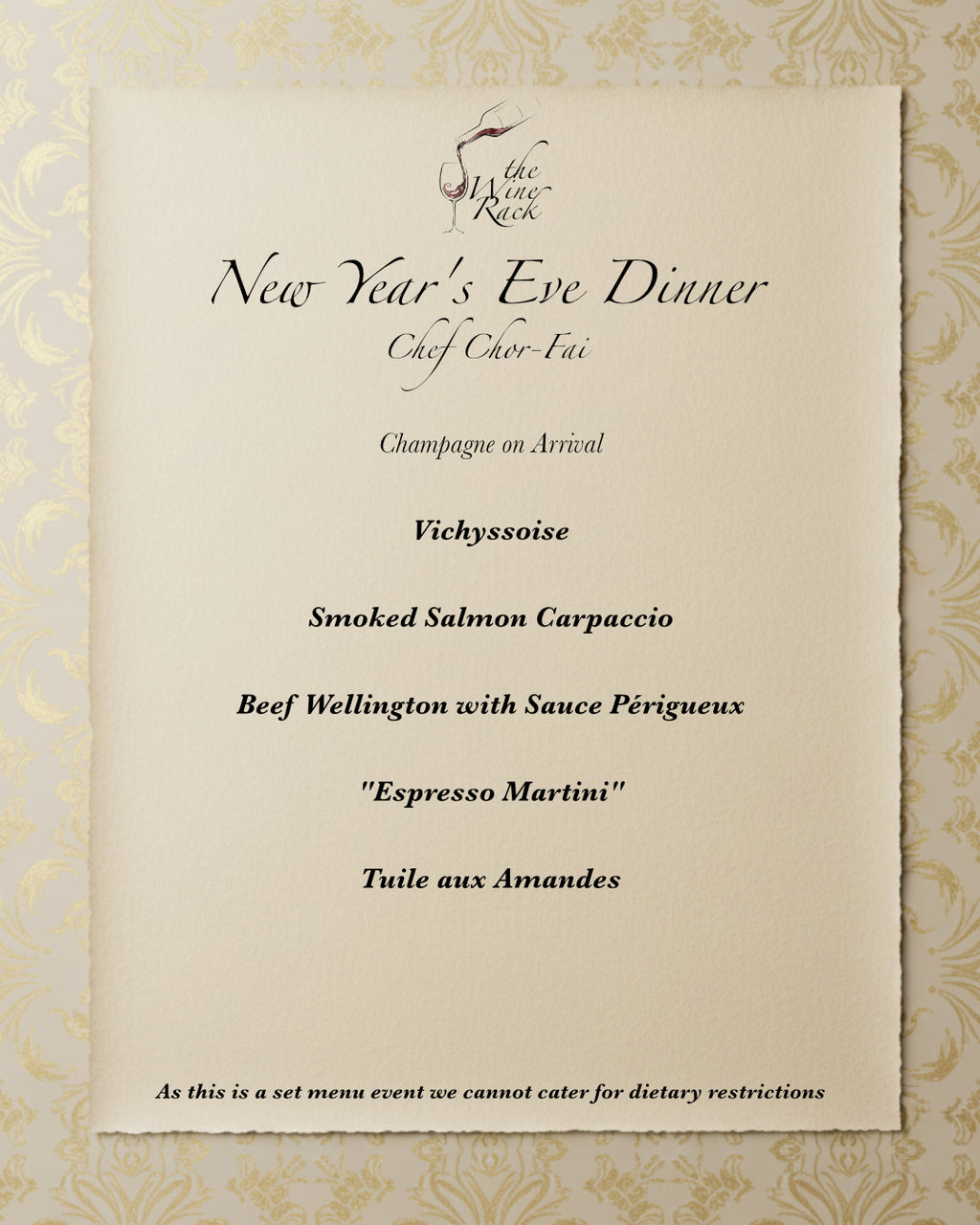 New Year's Eve 2025 with Chef Chor Fai