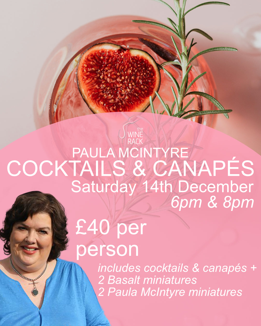 Paula McIntyre Cocktails & Canapés - Saturday 14th December