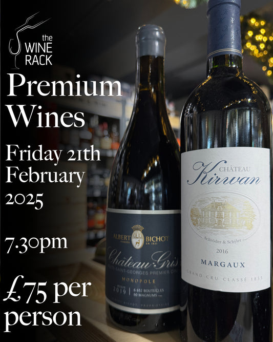 Premium Wine Tasting - 21st February 2025 7.30pm