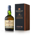 Redbreast 21-year-old Irish whiskey bottle and packaging on a white background