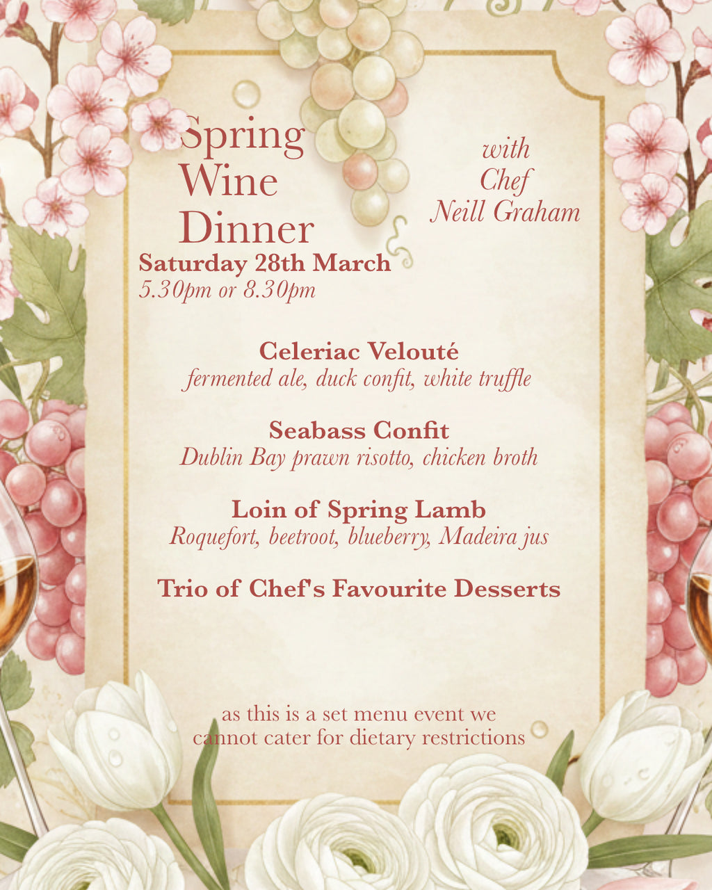 Spring Wine Dinner - 28th March 2026
