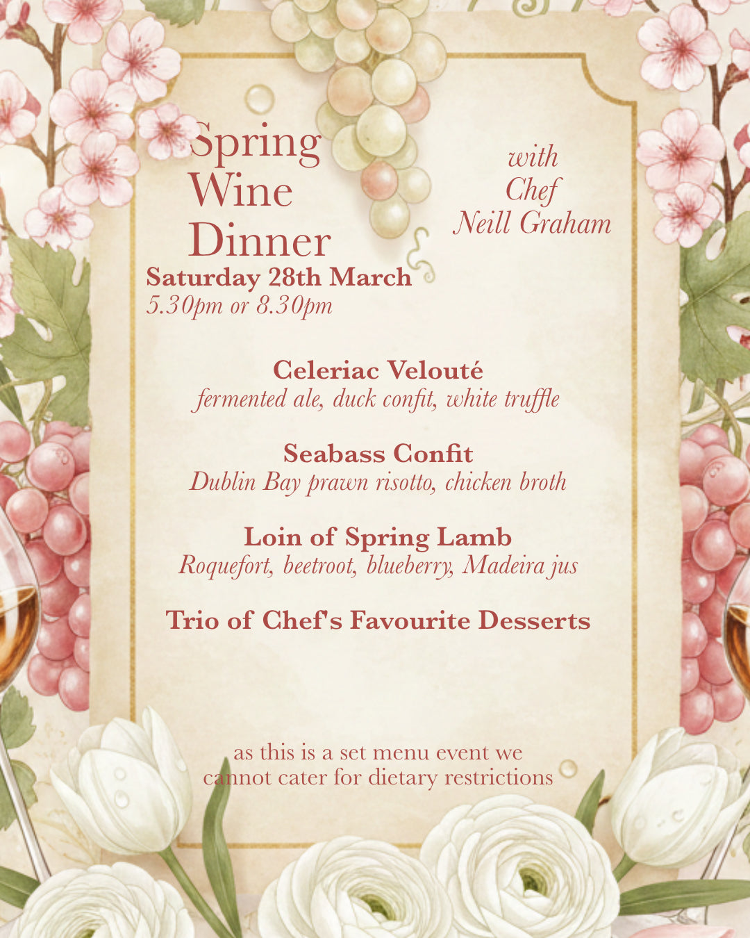 Spring Wine Dinner - 28th March 2026