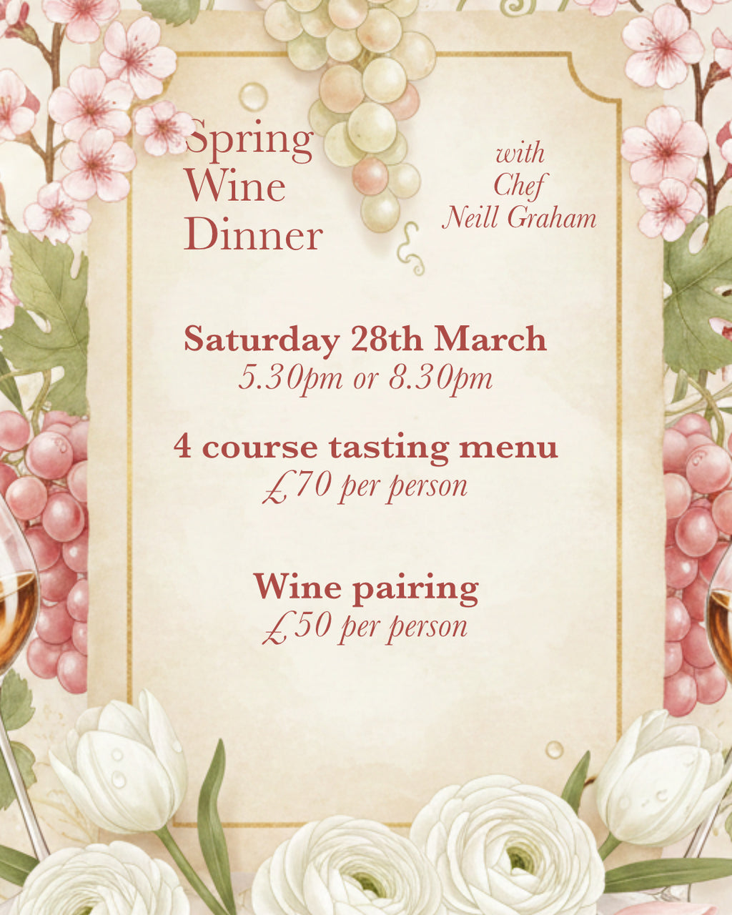 Spring Wine Dinner - 28th March 2026