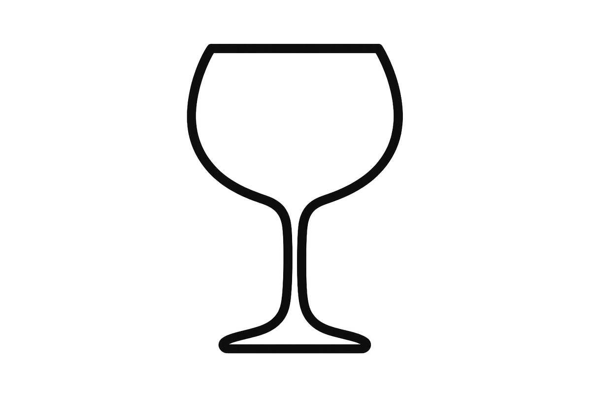 an elegant gin glass icon