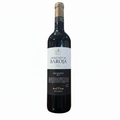 Wine bottle with 'Heredad de Baroja Gran Reserva' label on a white background