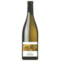 Wine bottle with a colorful Berthier Vouvray label on a white background