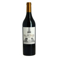 Wine bottle with a Chateau Bel Air Eiffel label on a white background