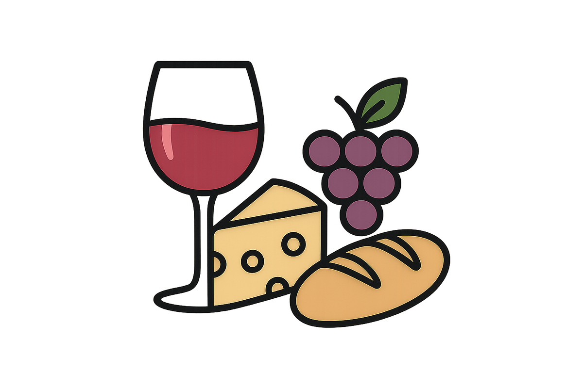 icon of food and wine