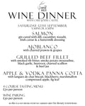 Wine Dinner with Joery Castel - 12th September 2026