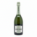 Bottle of Joseph Perrier Demi Sec champagne on a white background