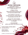 Wine Dinner with Chef Neill Graham - 1st August 2026