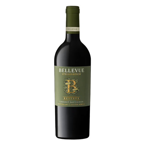 Bellevue Stellenbosch Reserve Cabernet Sauvignon wine bottle on a white background