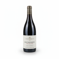 Wine bottle with Albert Bichot Rochegres Moulin-a-Vent label on a white background