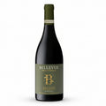 Wine bottle with Bellevue Stellenbosch Reserve Pinotage label on a white background